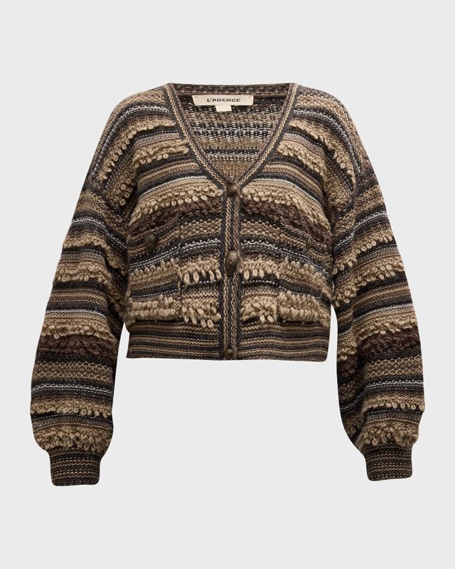 Harriet Blouson-Sleeve Cardigan